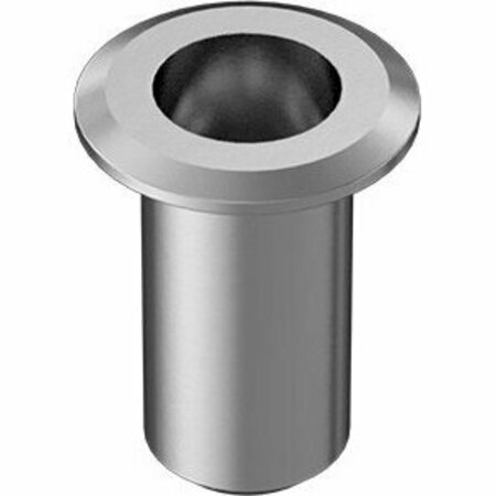 BSC PREFERRED Aluminum Rivet Nut 8-32 Internal Thread .010-.075 Material Thickness, 50PK 93482A611